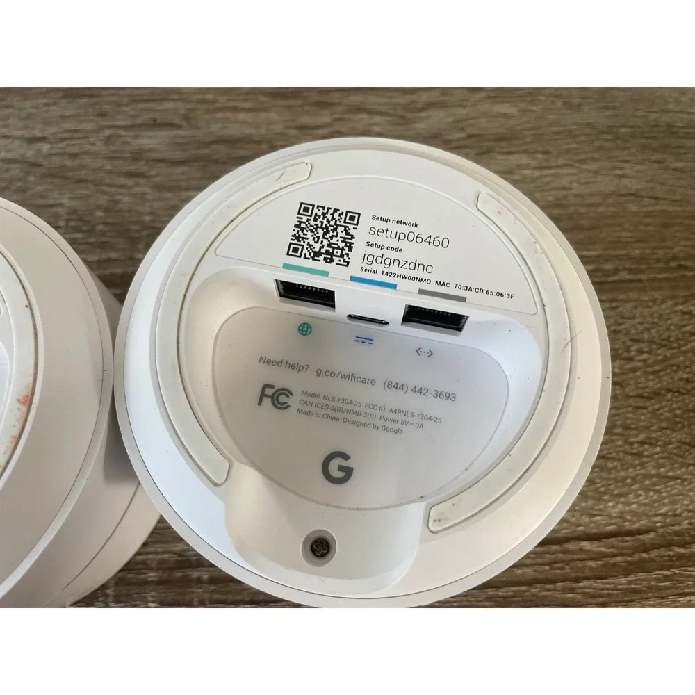 Google Wifi Mesh Router 2 Pack NLS-1304-25 AC1200 White Tested Dual Band